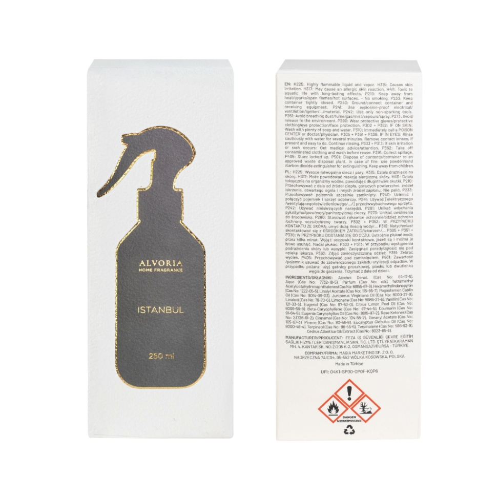 ALVORIA Purškiamas namų kvapas ISTANBUL 250ml - Image 3
