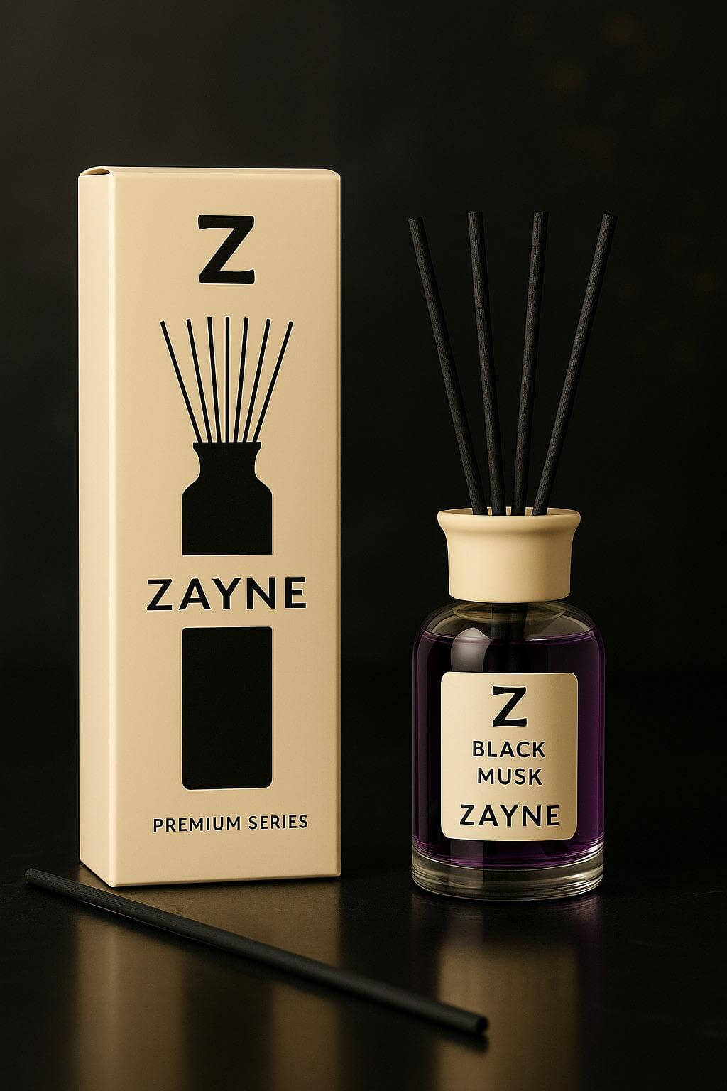 ZAYNE Namų kvapas su lazdelėmis BLACK MUSK 110ml