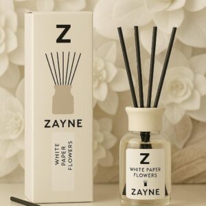 ZAYNE Namų kvapas su lazdelėmis WHITE PAPER FLOWERS 110ml