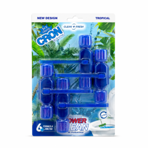 CRON Blue Active WC blokeliai klozetui Tropical 4 x 55 g