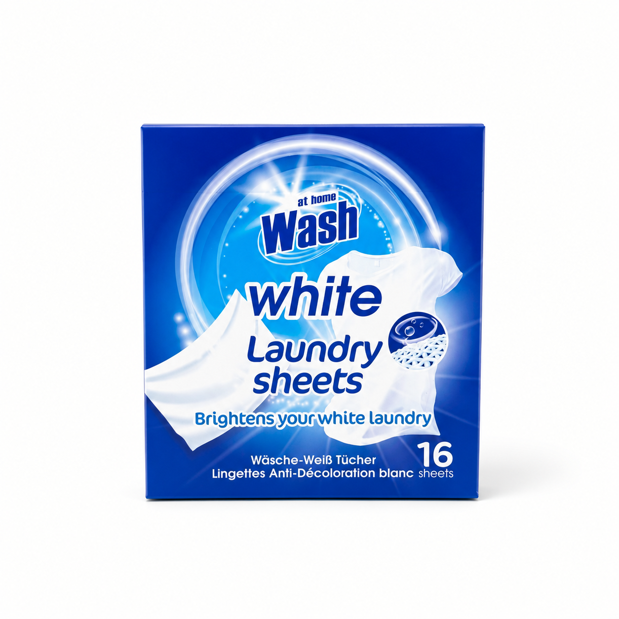 At Home Wash White Laundry Sheets – balinimo servetėlės