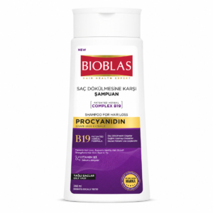 Bioblas Procyanidin Shampoo 360 ml – šampūnas nuo plaukų slinkimo riebiems plaukams