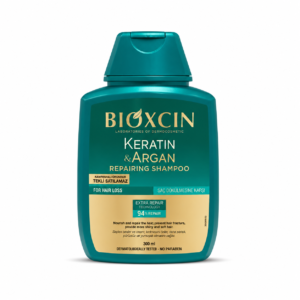 Bioxcin Keratin & Argan Repairing Shampoo 300 ml – atkuriamasis šampūnas pažeistiems plaukams