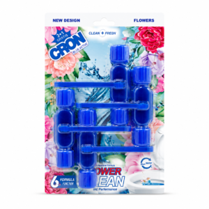 CRON Blue Active WC blokeliai klozetui Flowers 4 x 55 g