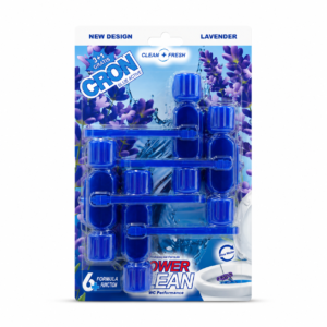 CRON Blue Active WC blokeliai klozetui Lavender 4 x 55 g