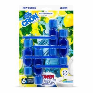 CRON Blue Active WC blokeliai klozetui Lemon 4 x 55 g
