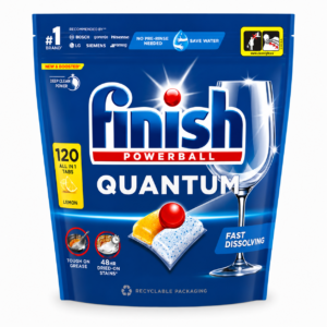 FINISH Powerball Quantum Lemon indaplovių kapsulės 120 vnt.