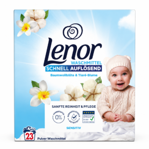 LENOR Schnell Auflösend Sensitiv skalbimo milteliai 1,265 kg (23 skalbimai)