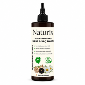 Naturix Black Garlic Hair Vinegar & Hair Tonic 400 ml – plaukų tonikas su juoduoju česnaku