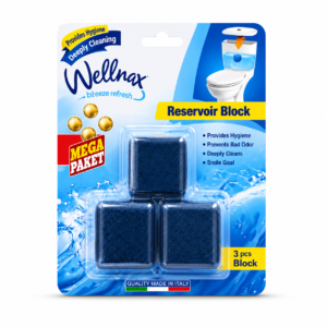Wellnax Breeze Refresh tualeto bakelio valymo kubeliai 3 × 50 g