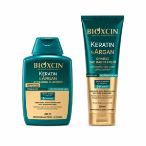 Bioxcin Keratin & Argan atkuriamasis šampūno ir kondicionieriaus rinkinys 300 ml + 250 ml