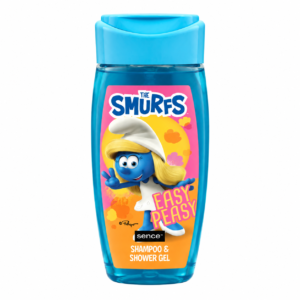 Sence The Smurfs Easy Peasy vaikiškas šampūnas ir dušo gelis 210 ml – švelni kasdienė priežiūra vaikams